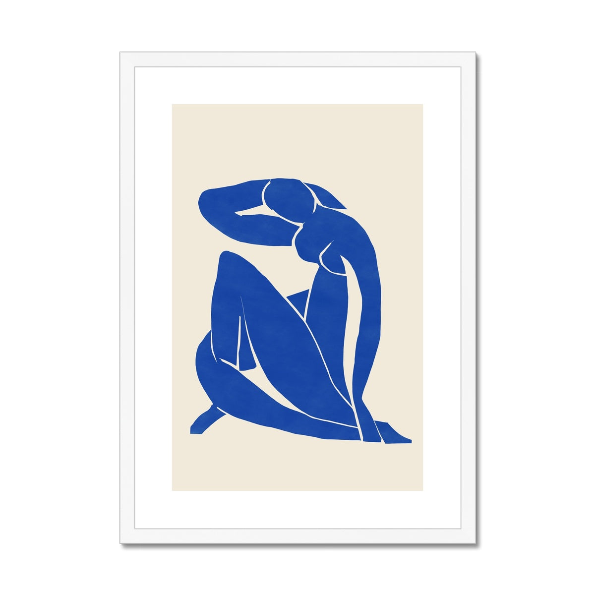 © les muses / Matisse wall art prints featuring nude figure cut outs or "Papiers Découpés" in a danish pastel style. Matisse exhibition posters with paper cut-outs. Berggruen & Cie museum prints for your gallery wall.