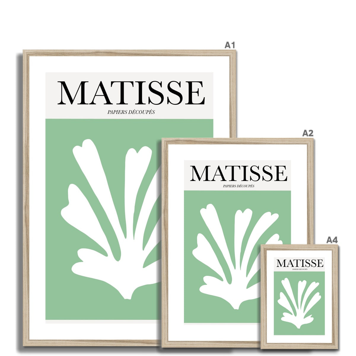 © les muses / Matisse wall art prints featuring flora cut outs or "Papiers Découpés" in a danish pastel style. Matisse exhibition posters with paper cut-outs. Berggruen & Cie museum prints for your gallery wall.