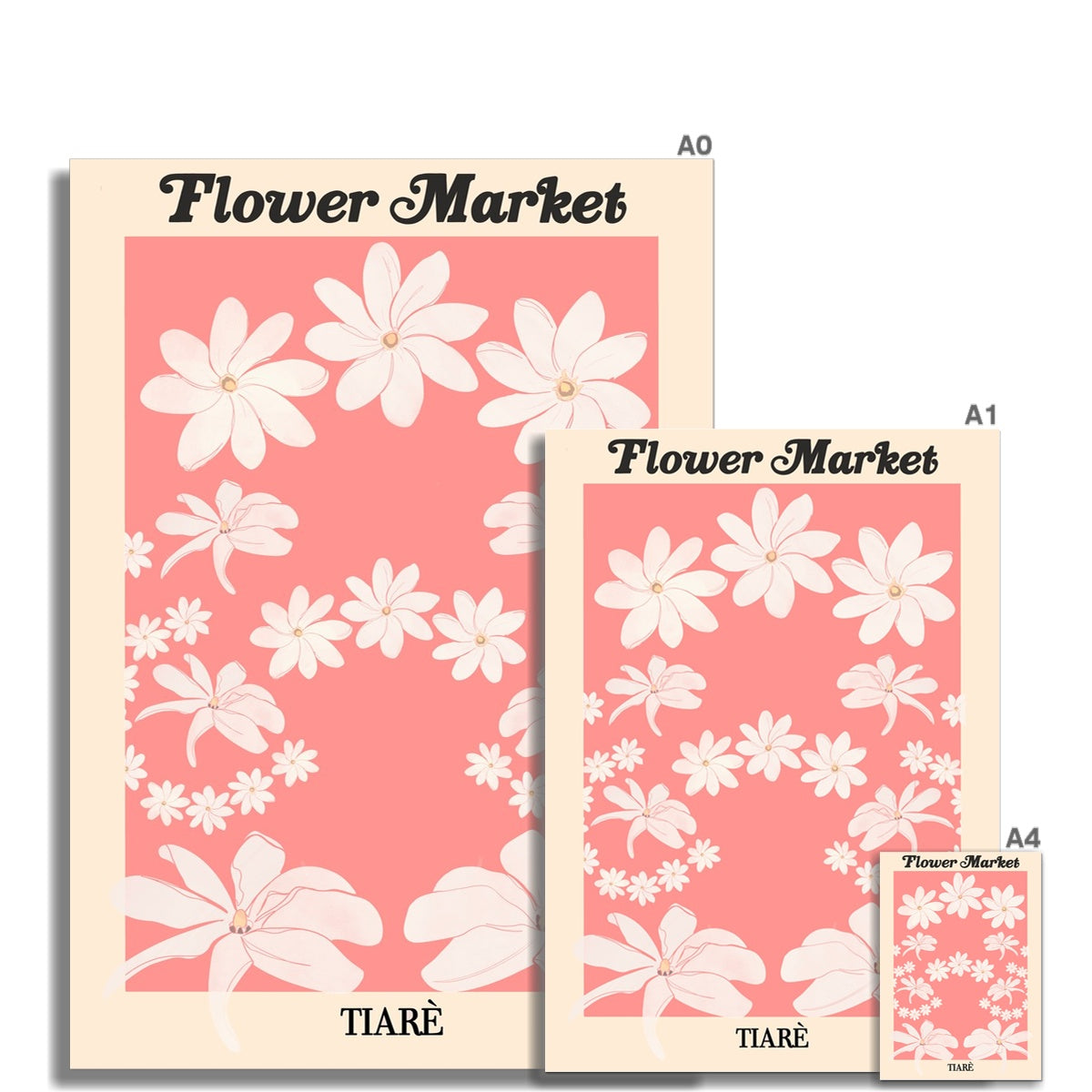 Our Flower Market collection features wall art with vibrant floral illustrations under original hand drawn typography. Danish pastel posters full of flowers that will brighten up any gallery wall. The full resolution art prints of our popular Flower Market and Fruit Market designs are available only from Les Muses. 