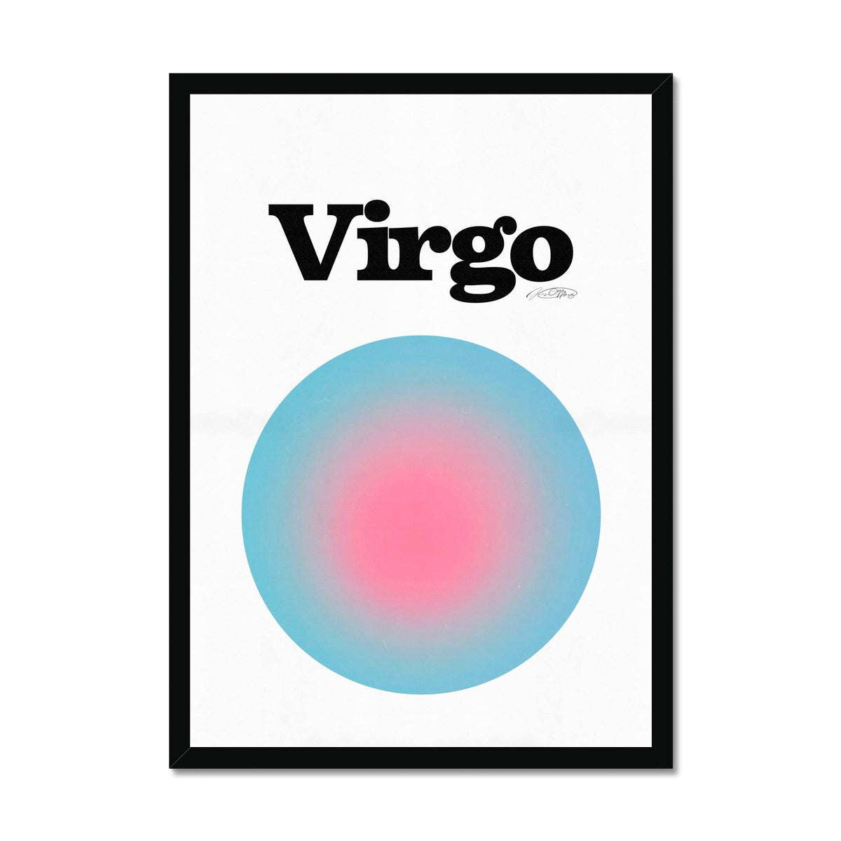 Virgo Aura art print by Les Muses. Zodiac sign wall art. Astrology artwork collection.