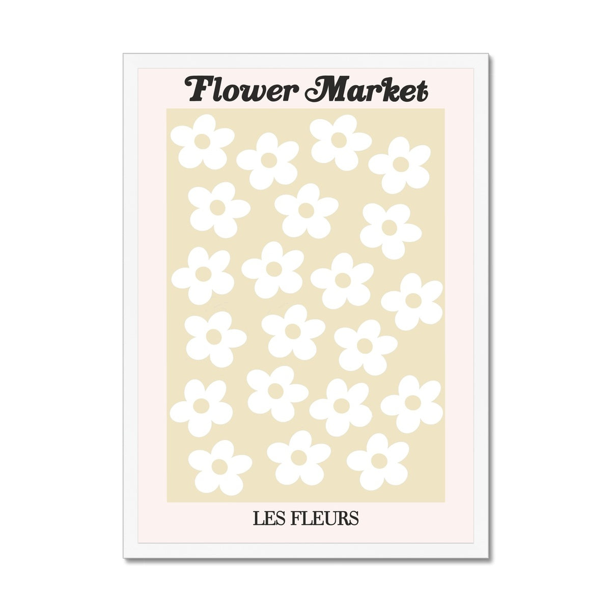 © les muses / Our Flower Market / Les Fleurs collection features wall art with a vibrant daisy design under original hand drawn typography. Danish pastel posters full of daisies to brighten up any gallery wall.
