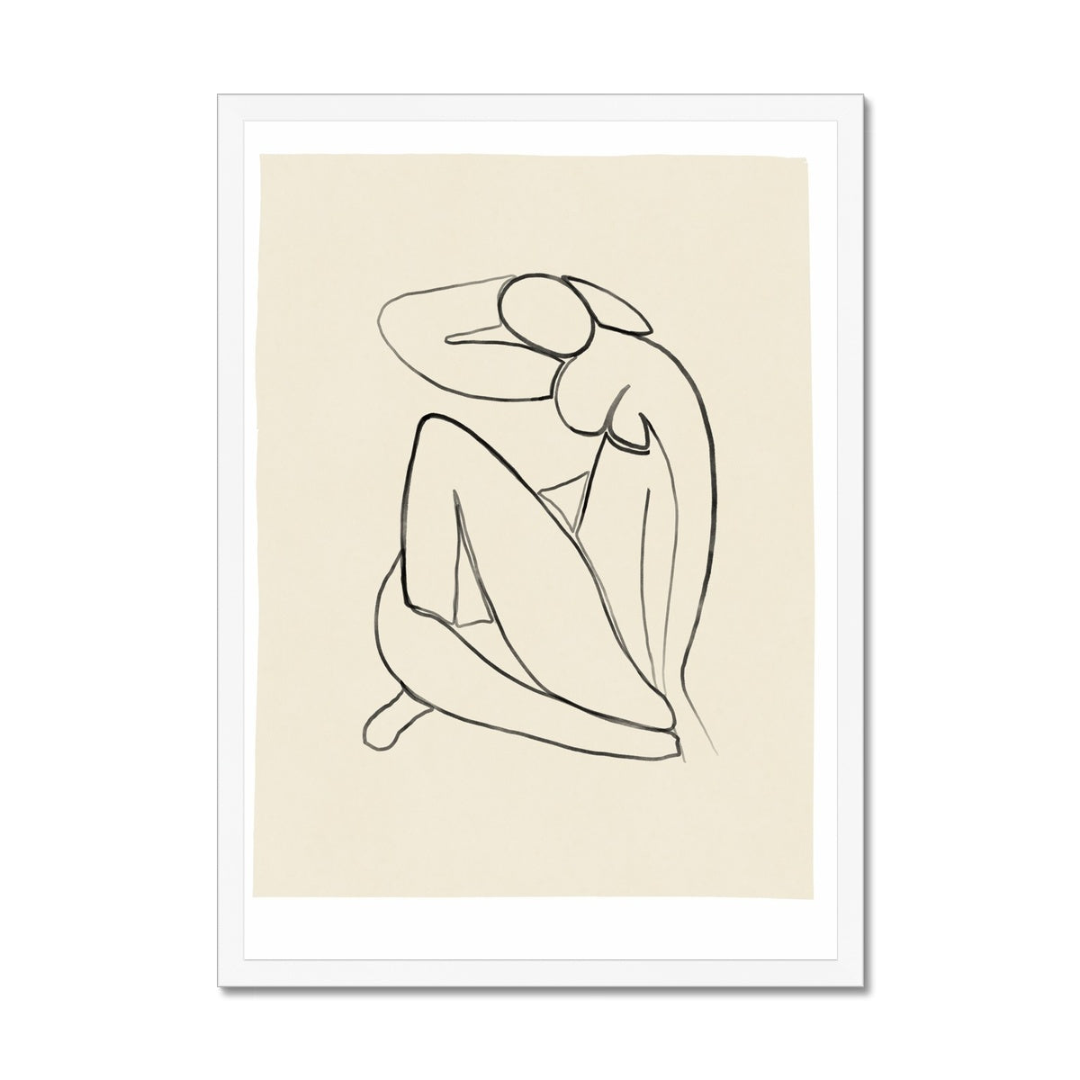 © les muses / Matisse wall art prints featuring nude figure cut outs or "Papiers Découpés" in a danish pastel style. Matisse exhibition posters with paper cut-outs. Berggruen & Cie museum prints for your gallery wall.