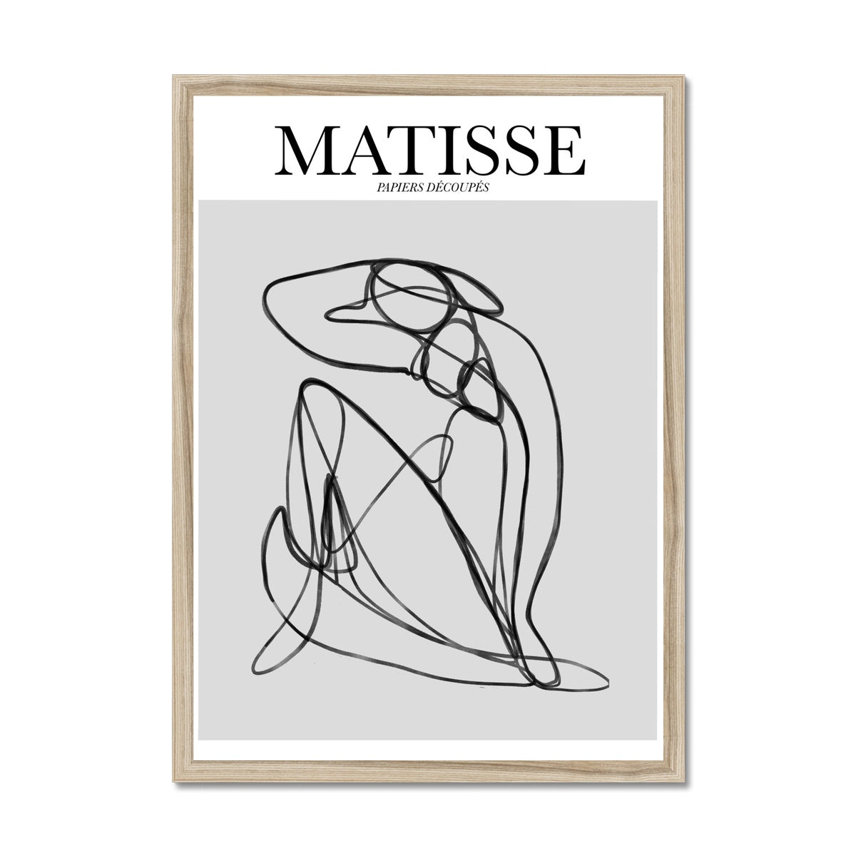 © les muses / Matisse wall art prints featuring nude figure line art or "Papiers Découpés" in a danish pastel style. Matisse exhibition posters with line art figures. Berggruen & Cie museum prints for your gallery wall. 