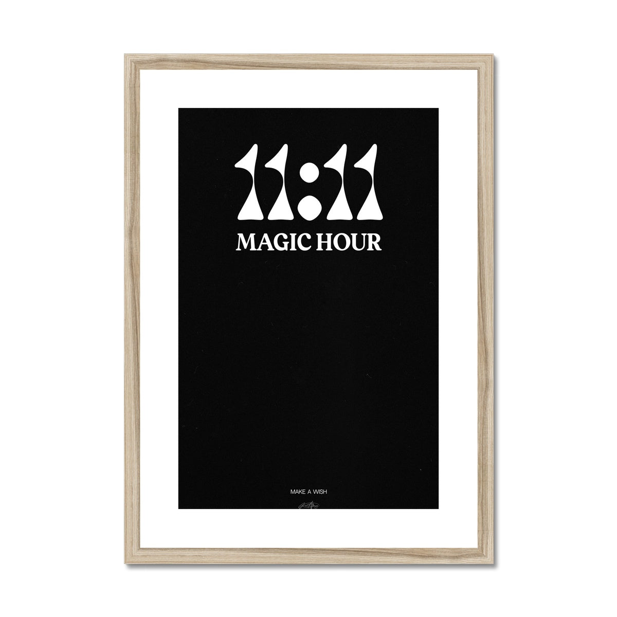 An angel number art print with a gradient aura. Add a touch of angel energy to your walls with a angel number auras. The perfect wall art posters to create a soft and dreamy aesthetic with your apartment or dorm decor. 1111 Magic Hour: Make A Wish.