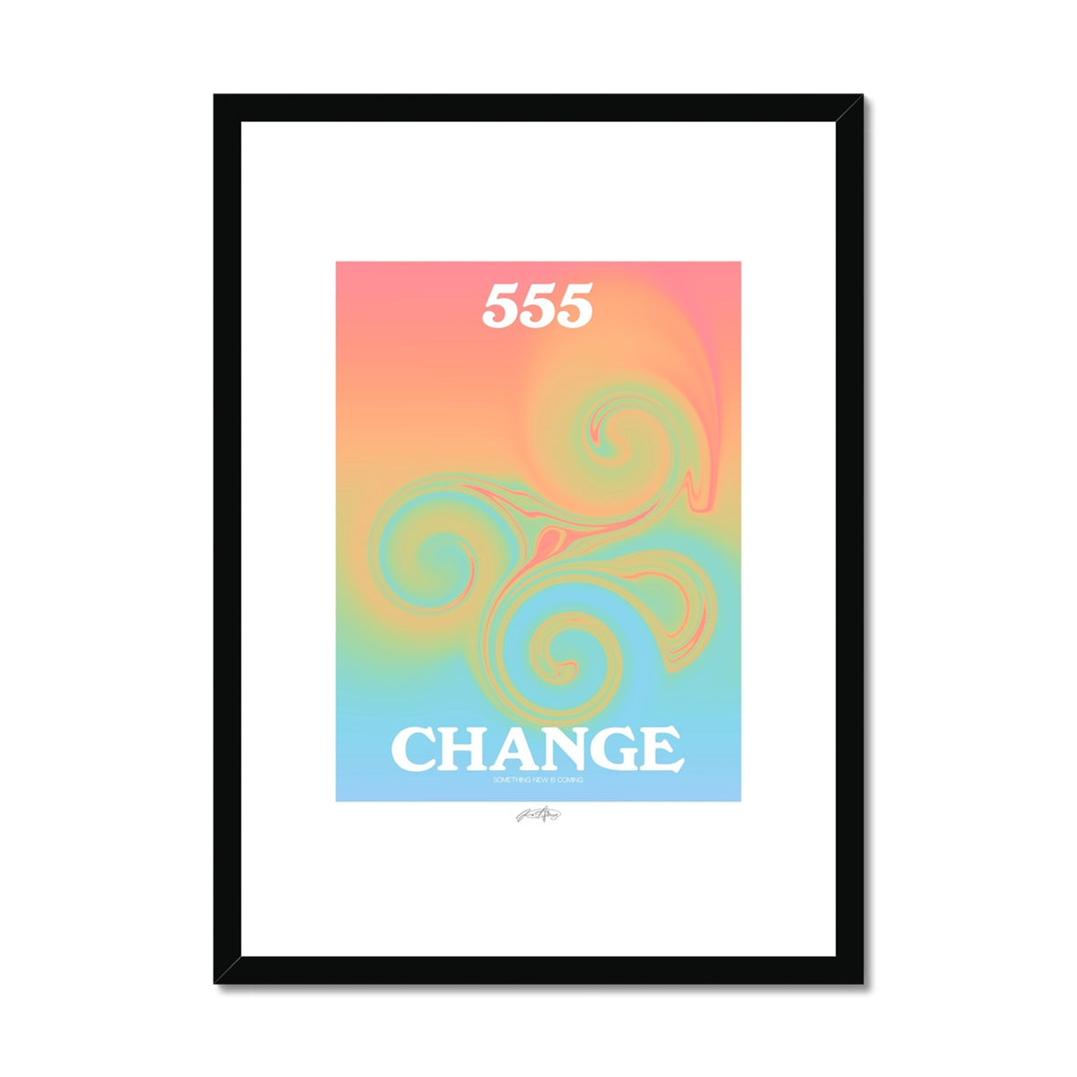 Angel Number 555 Framed & Mounted Print