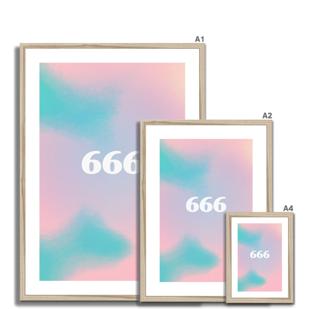 An angel number art print with a gradient aura. Add a touch of angel energy to your walls with a angel number auras. The perfect wall art posters to create a soft and dreamy aesthetic with your apartment or dorm decor. 666 Reflect: It Is Time To Wake Up To Your Higher Spiritual Truth.