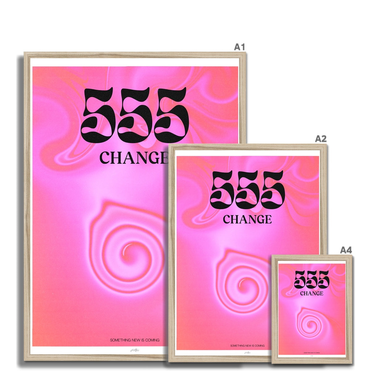 An angel number art print with a gradient aura. Add a touch of angel energy to your walls with a angel number auras. The perfect wall art posters to create a soft and dreamy aesthetic with your apartment or dorm decor. 555 Change: Something New Is Coming.