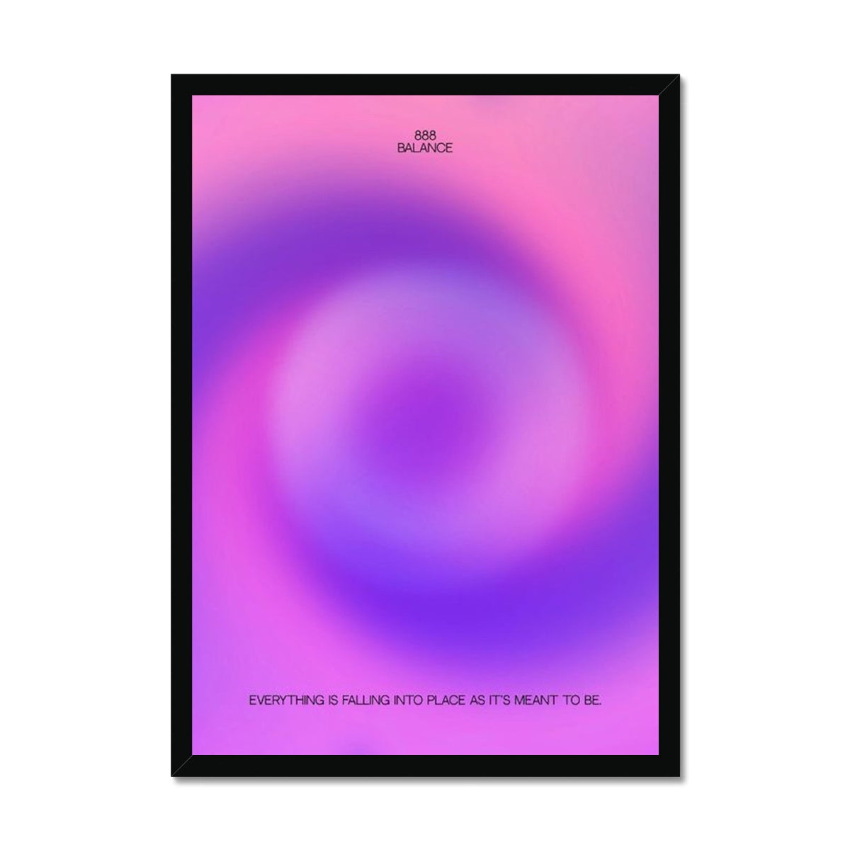 An angel number art print with a gradient aura. Add a touch of angel energy to your walls with a angel number auras. The perfect wall art posters to create a soft and dreamy aesthetic with your apartment or dorm decor. 888 Balance: Everything Is Falling Into Place As It’s Meant To Be.