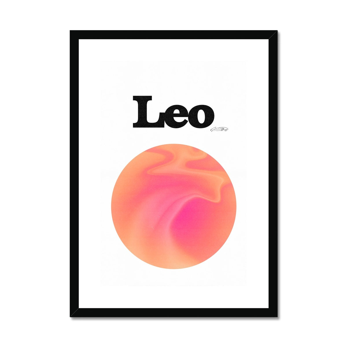 Leo Aura art print by Les Muses. Zodiac sign wall art. Aesthetic gradient star sign poster. Astrology artwork collection.