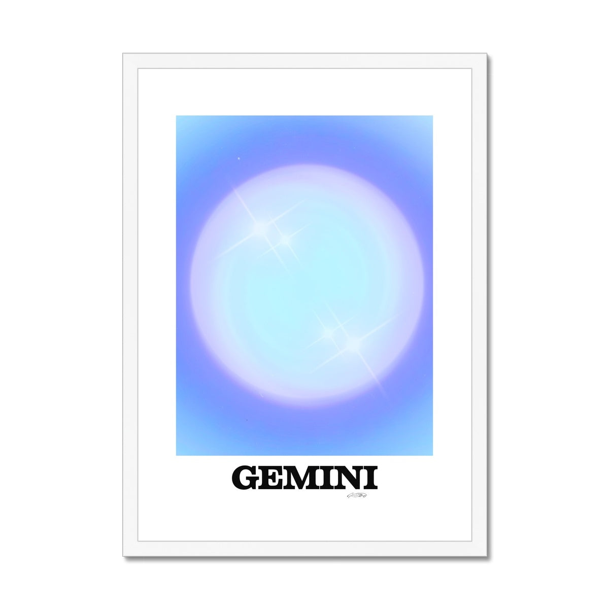 Our Gemini Aura art print is the perfect wall art to show off your star sign. Find a zodiac gradient print or poster in our astrology collection.