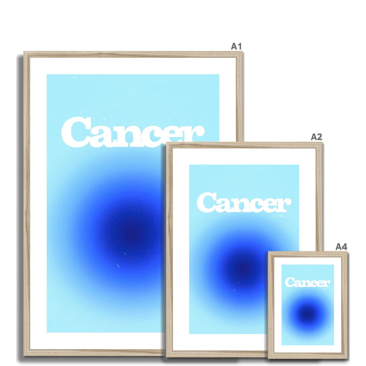 Our Cancer Aura art print is the perfect wall art to show off your star sign. Find a zodiac gradient print or poster in our astrology collection.