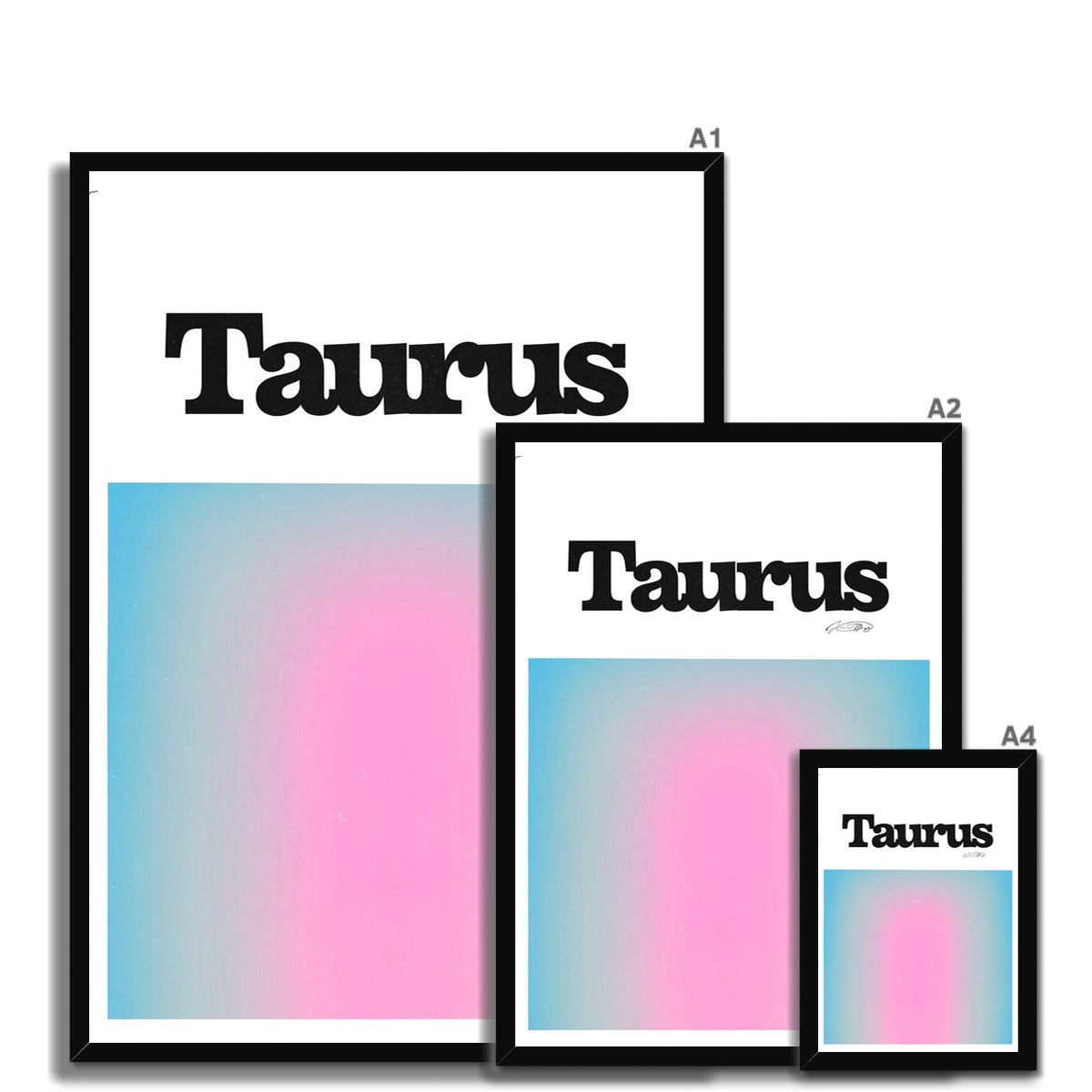 Our Taurus Aura art print is the perfect wall art to show off your star sign. Find a zodiac gradient print or poster in our astrology collection.