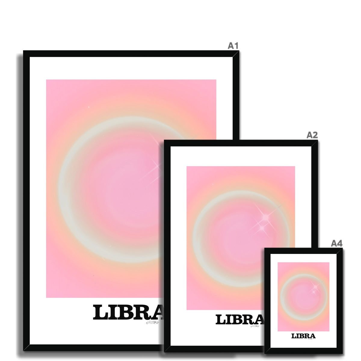 Our Libra Aura art print is the perfect wall art to show off your star sign. Find a zodiac gradient print or poster in our astrology collection.