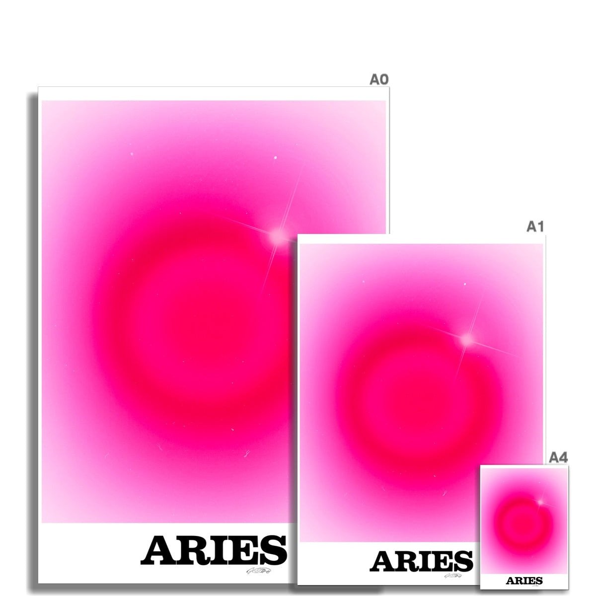 Our Aries Aura art print is the perfect wall art to show off your star sign. Find a zodiac gradient print or poster in our astrology collection.