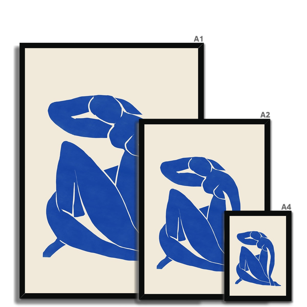blue nude Framed Print