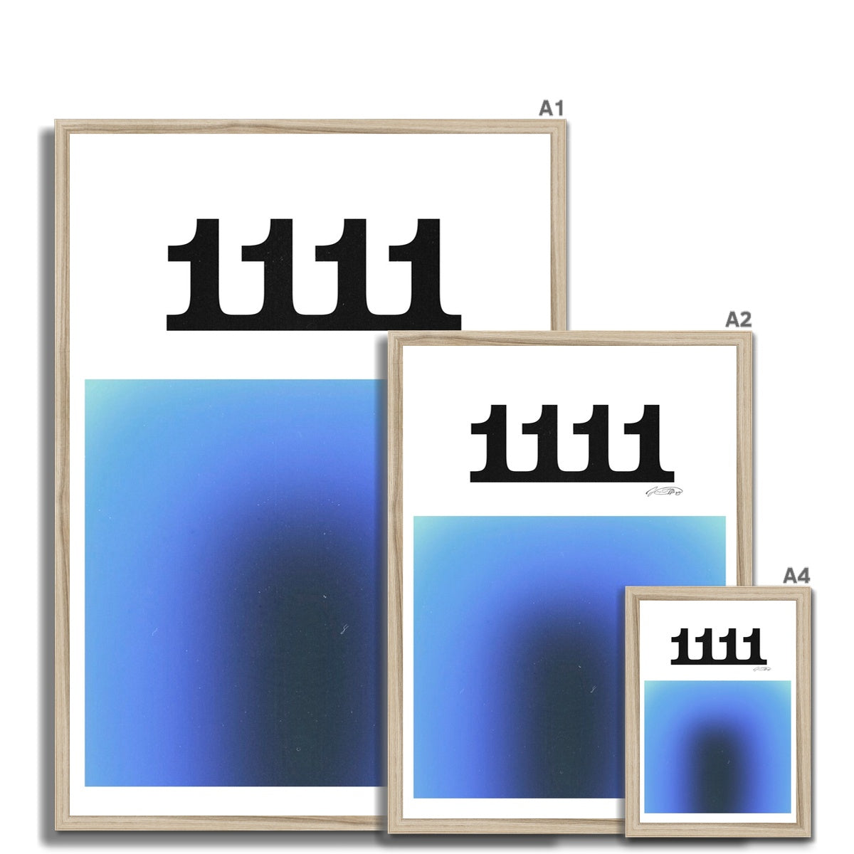 An angel number art print with a gradient aura. Add a touch of angel energy to your walls with a angel number auras. The perfect wall art posters to create a soft and dreamy aesthetic with your apartment or dorm decor. 1111 Magic Hour: Make A Wish.