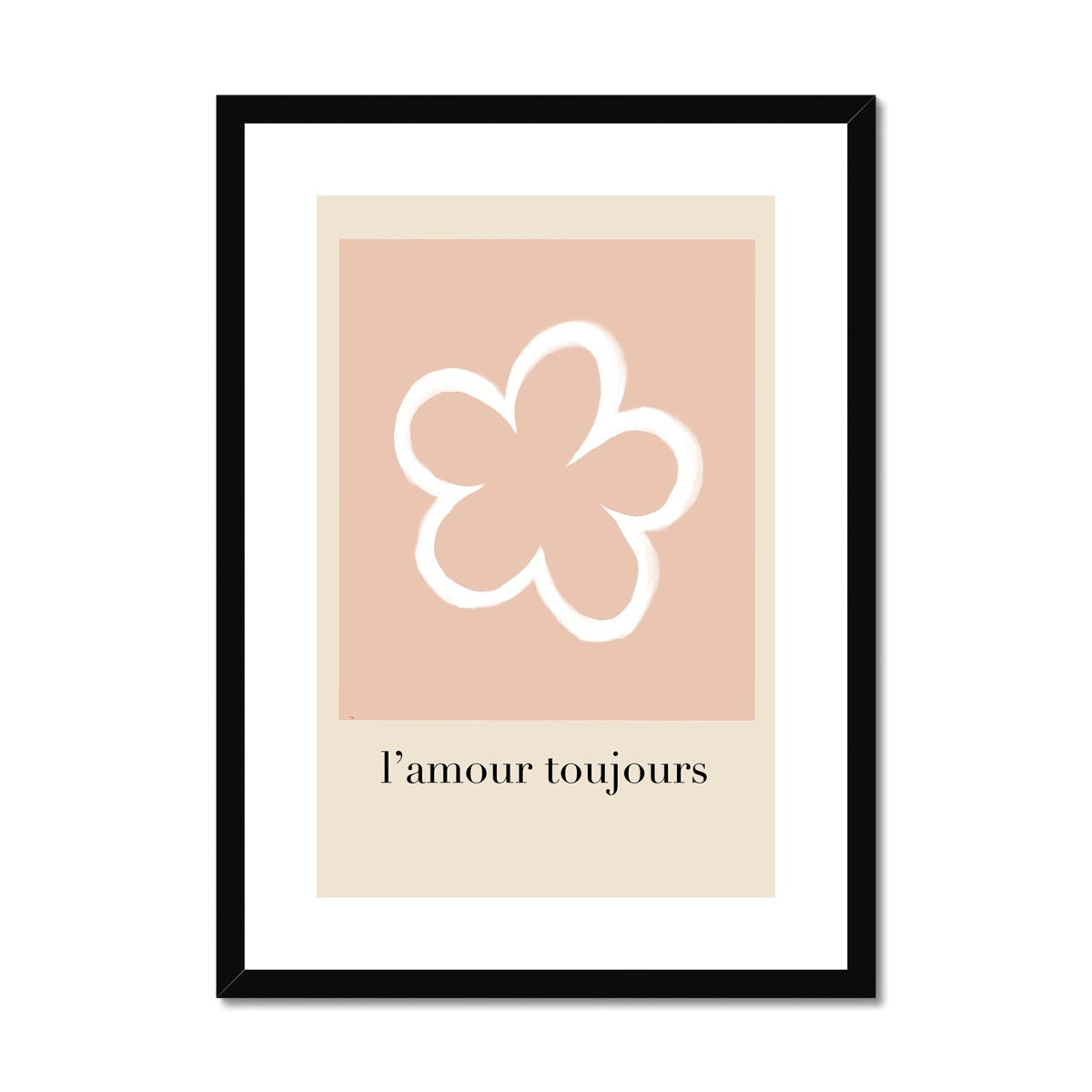 fleurs / l'amour toujours Framed & Mounted Print