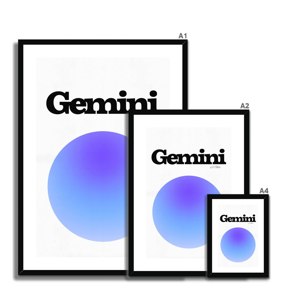 Our Gemini Aura art print is the perfect wall art to show off your star sign. Find a zodiac gradient print or poster in our astrology collection.