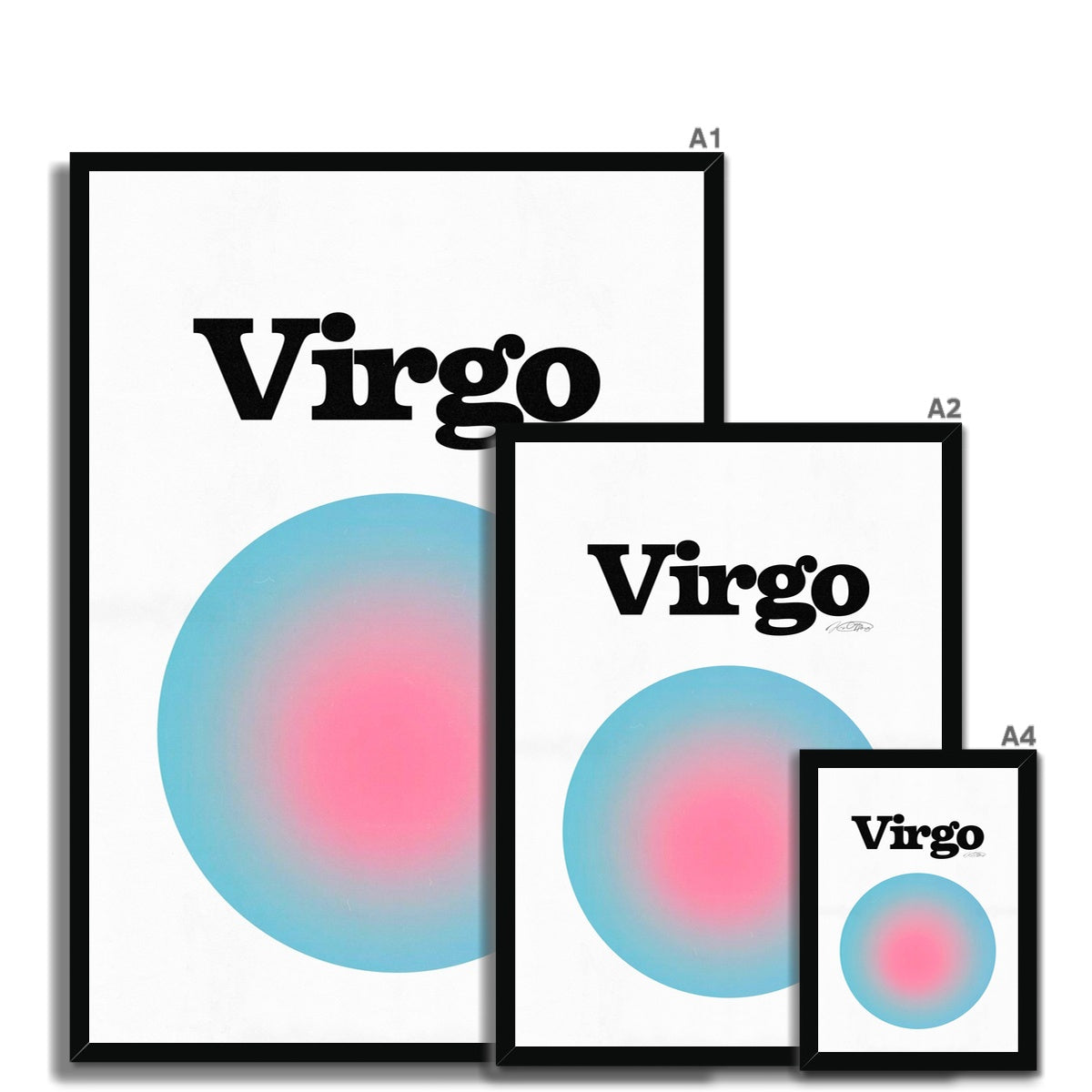 Virgo Aura art print by Les Muses. Zodiac sign wall art. Astrology artwork collection.