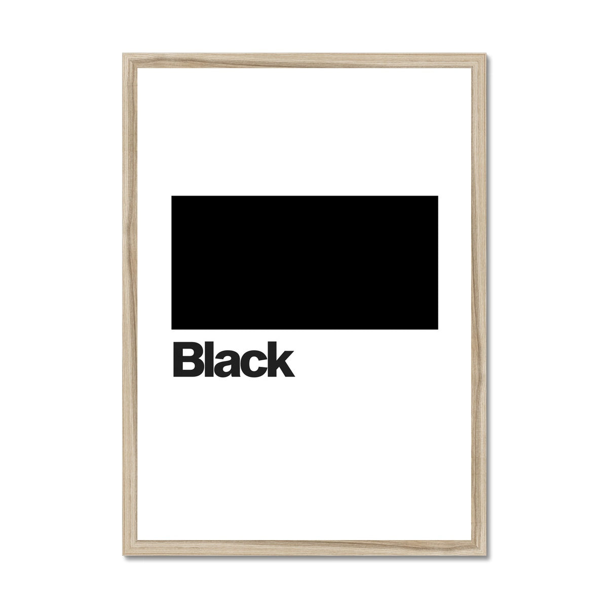 black Framed Print