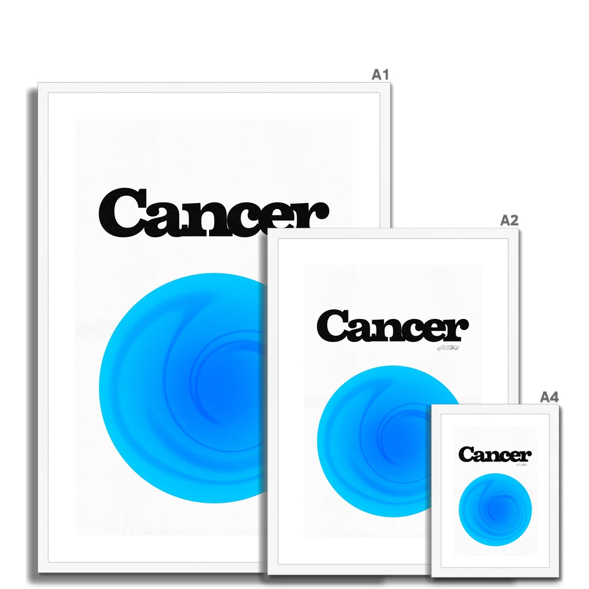 Our Cancer Aura art print is the perfect wall art to show off your star sign. Find a zodiac gradient print or poster in our astrology collection.