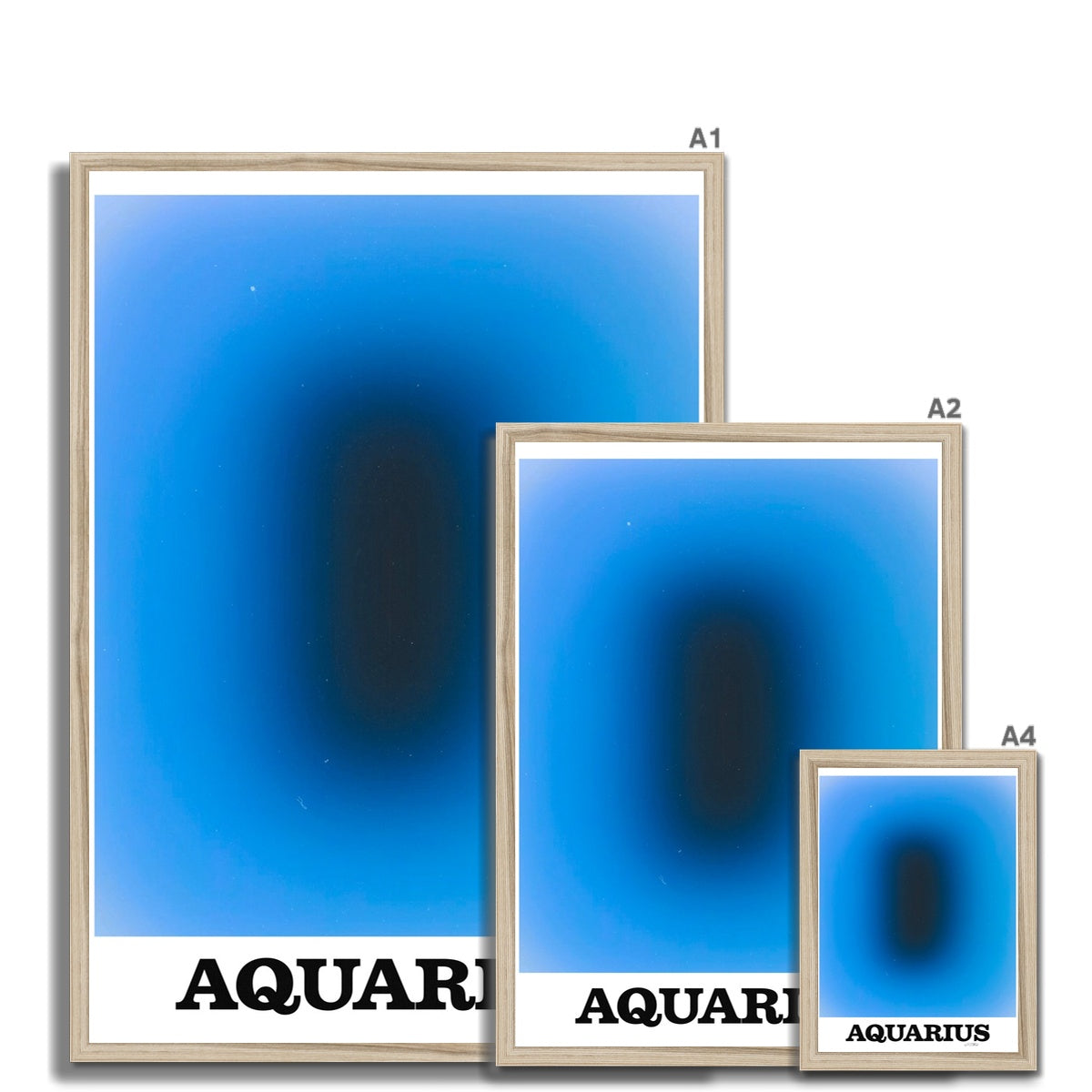 Our Aquarius Aura art print is the perfect wall art to show off your star sign. Find a zodiac gradient print or poster in our astrology collection.