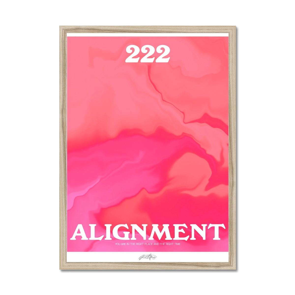 An angel number art print with a gradient aura. Add a touch of angel energy to your walls with a angel number auras. The perfect wall art posters to create a soft and dreamy aesthetic with your apartment or dorm decor. 222 Alignment: You Are In The Right Place And The Right Time.