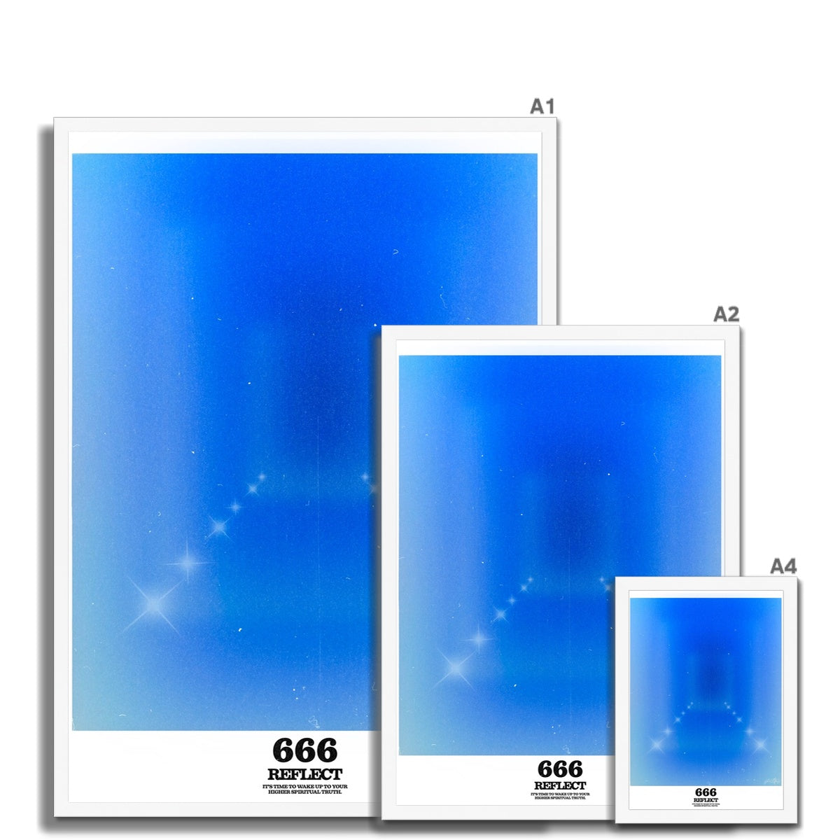 An angel number art print with a gradient aura. Add a touch of angel energy to your walls with a angel number auras. The perfect wall art posters to create a soft and dreamy aesthetic with your apartment or dorm decor. 666 Reflect: It Is Time To Wake Up To Your Higher Spiritual Truth.