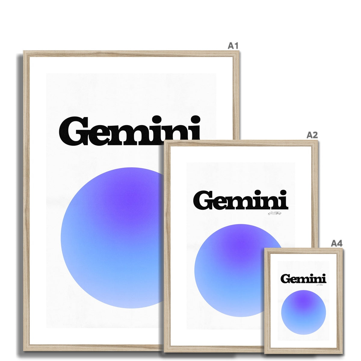 Our Gemini Aura art print is the perfect wall art to show off your star sign. Find a zodiac gradient print or poster in our astrology collection.