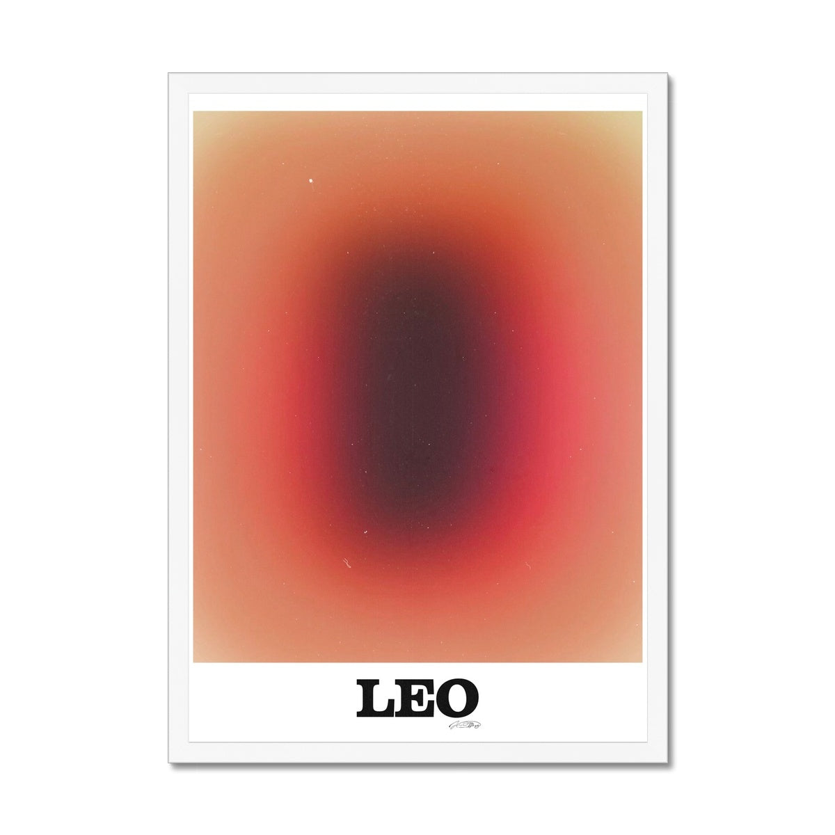 Leo Aura art print by Les Muses. Zodiac sign wall art. Aesthetic gradient star sign poster. Astrology artwork collection.