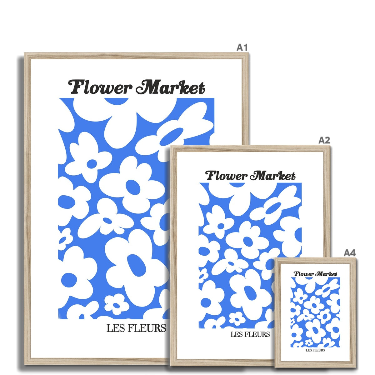 © les muses / Our Flower Market / Les Fleurs collection features wall art with a vibrant daisy design under original hand drawn typography. Danish pastel posters full of daisies to brighten up any gallery wall.
