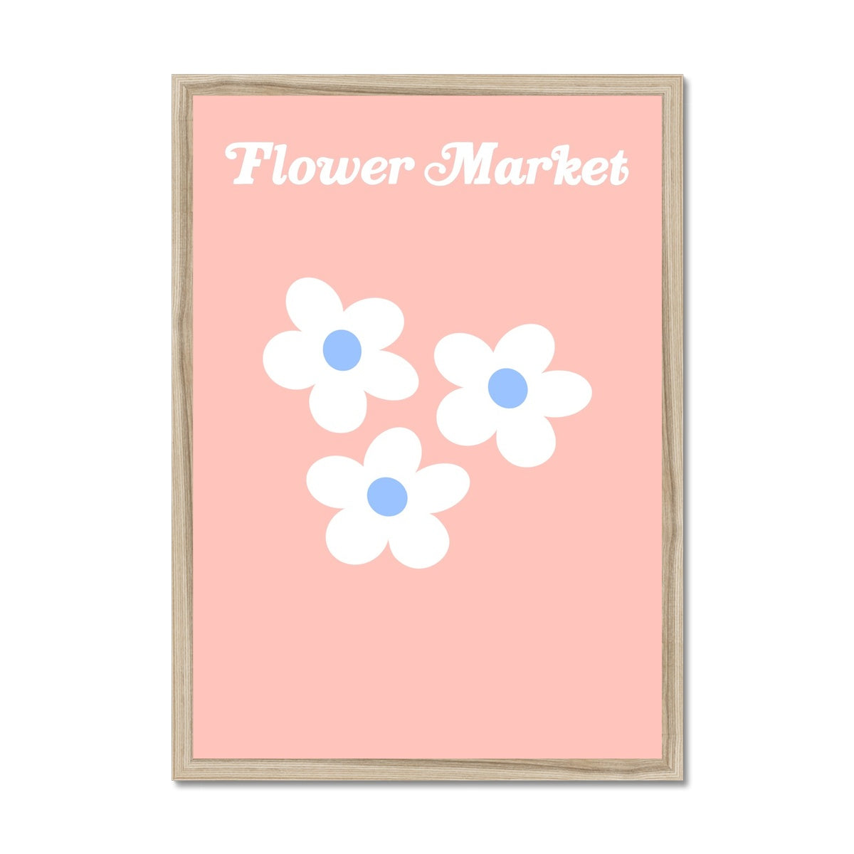 © les muses / Our Flower Market / Daisy collection features wall art with retro daisy designs under original hand drawn typography. Danish pastel posters full of daisies to brighten up any gallery wall. 