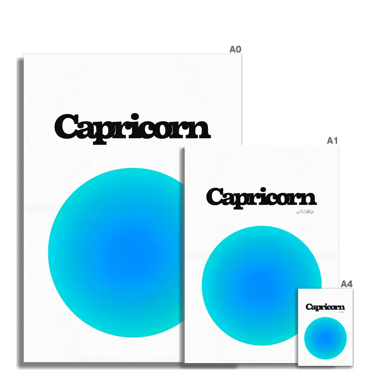 Our Capricorn Aura art print is the perfect wall art to show off your star sign. Find a zodiac gradient print or poster in our astrology collection.