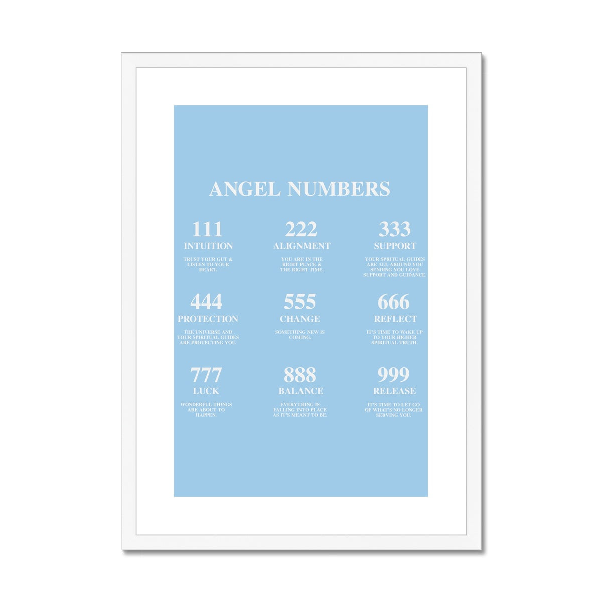 An angel number art print with a gradient aura. Add a touch of angel energy to your walls with a angel number auras. The perfect wall art posters to create a soft and dreamy aesthetic with your apartment or dorm decor.