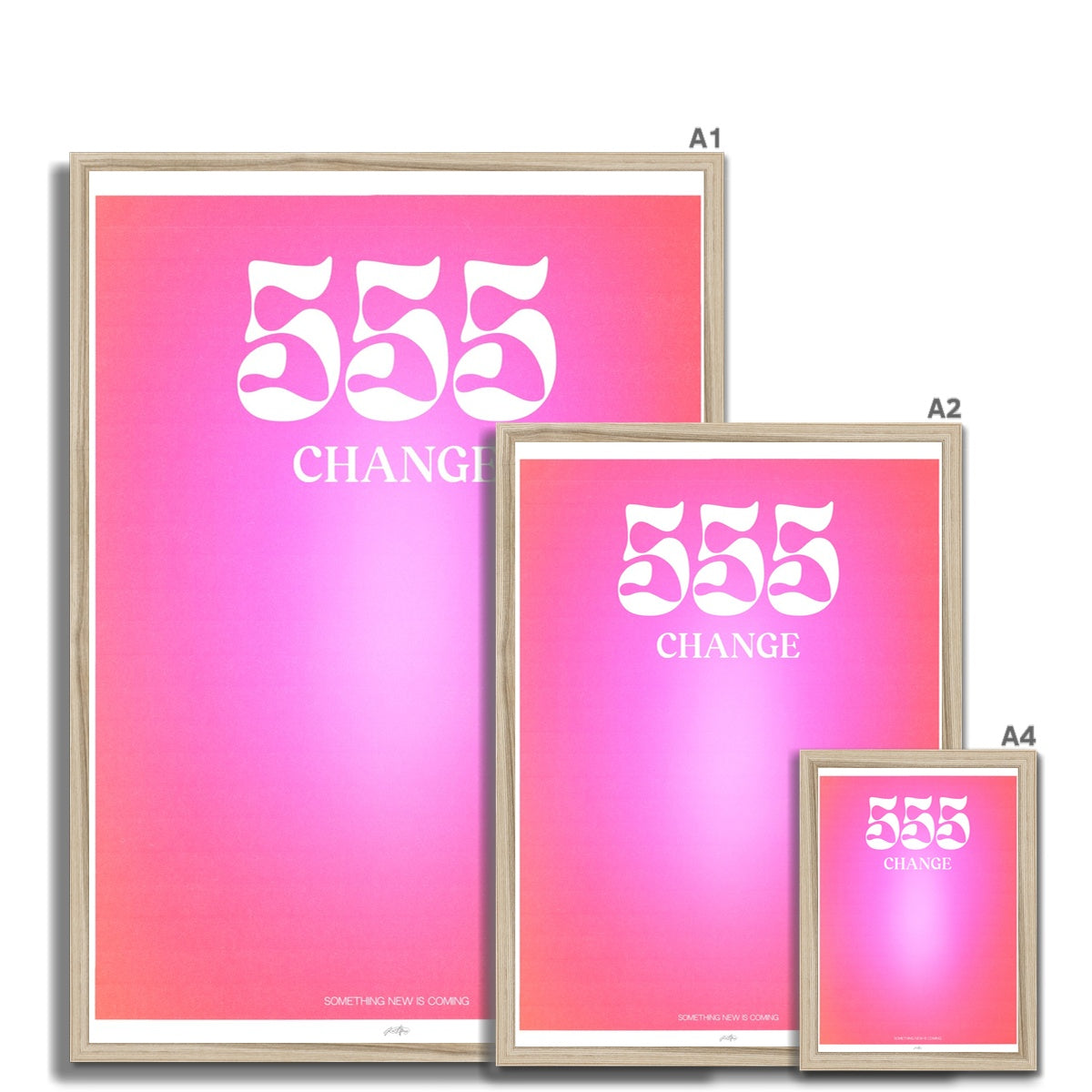 An angel number art print with a gradient aura. Add a touch of angel energy to your walls with a angel number auras. The perfect wall art posters to create a soft and dreamy aesthetic with your apartment or dorm decor. 555 Change: Something New Is Coming.