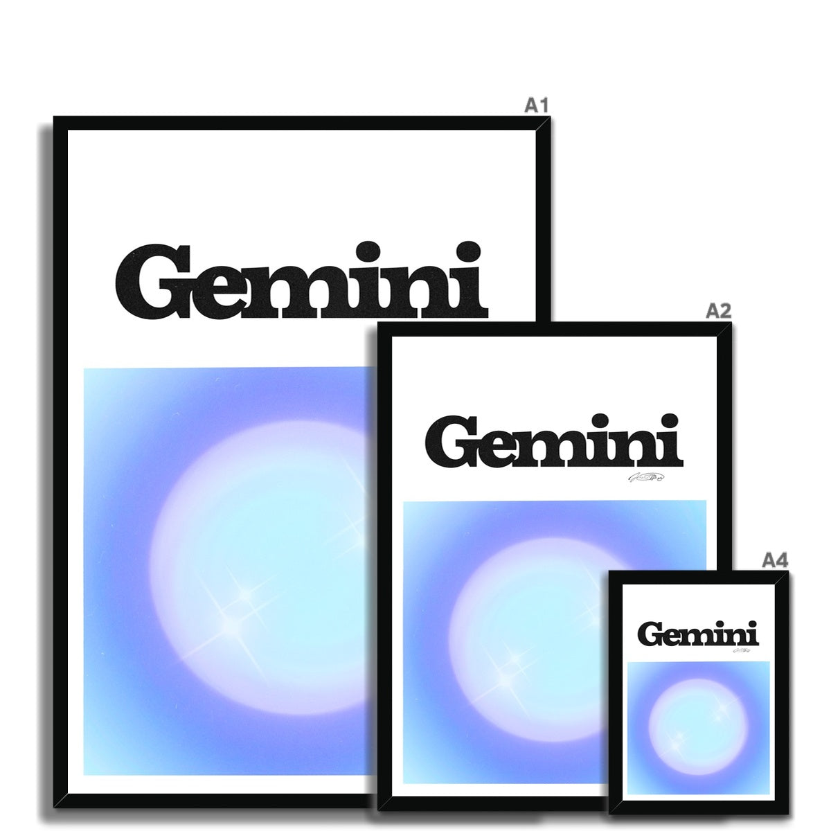 Our Gemini Aura art print is the perfect wall art to show off your star sign. Find a zodiac gradient print or poster in our astrology collection.