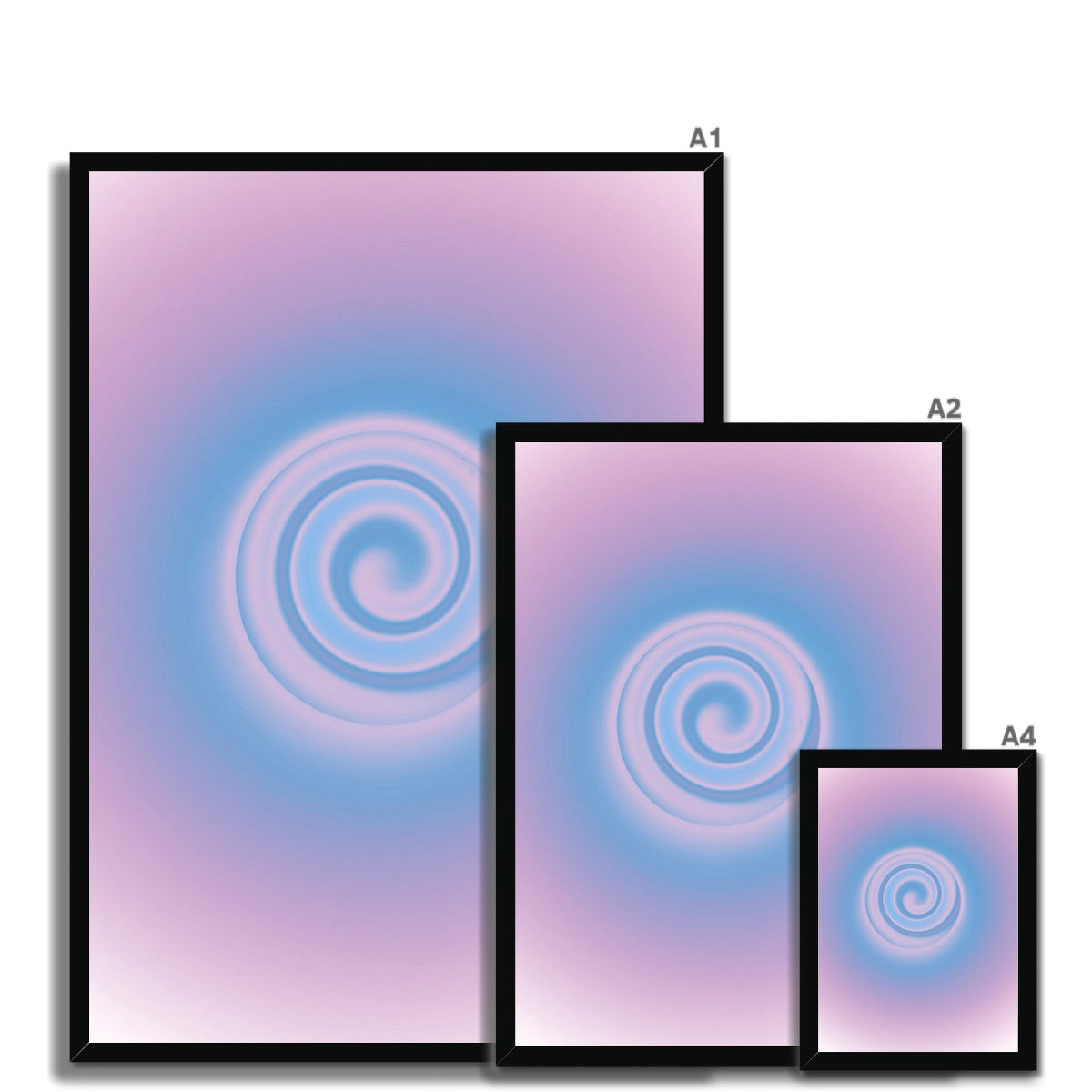 Sunset gradient aura wall art prints featuring warped pastel gradients. Colorful aura gradient posters perfect as aesthetic dorm and apartment decor.