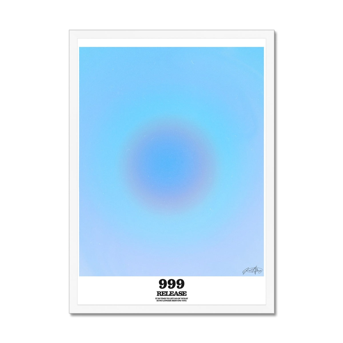 An angel number art print with a gradient aura. Add a touch of angel energy to your walls with a angel number auras. The perfect wall art posters to create a soft and dreamy aesthetic with your apartment or dorm decor. 999 Release: It’s Time To Let Go Of What’s No Longer Serving You.