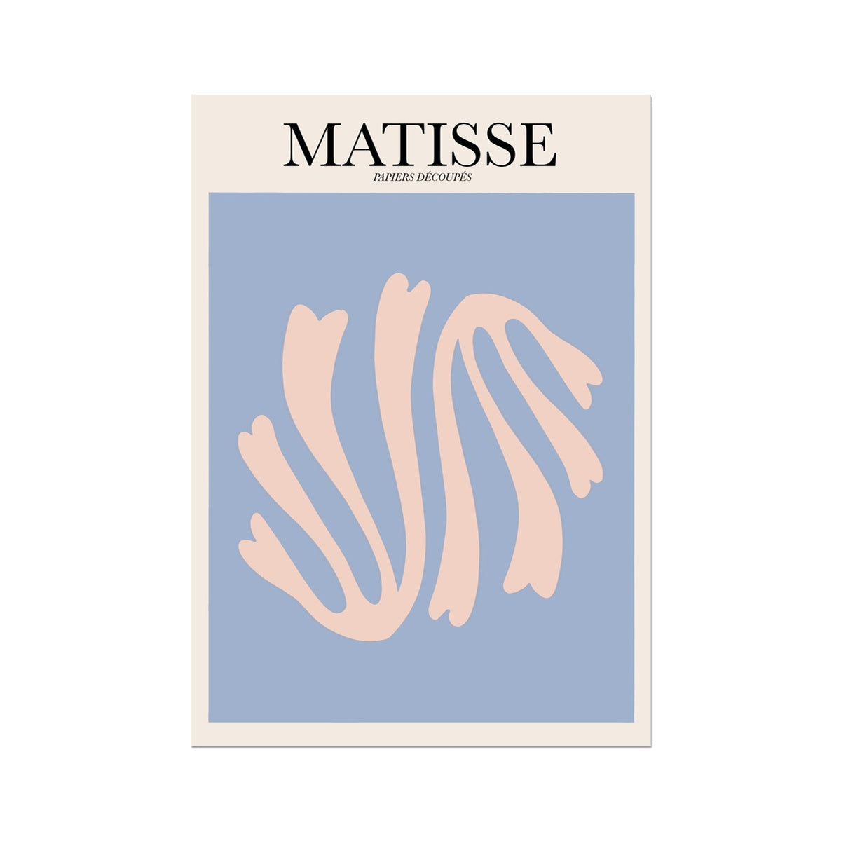 © les muses / Matisse wall art prints featuring flora cut outs or "Papiers Découpés" in a danish pastel style. Matisse exhibition posters with paper cut-outs. Berggruen & Cie museum prints for your gallery wall.