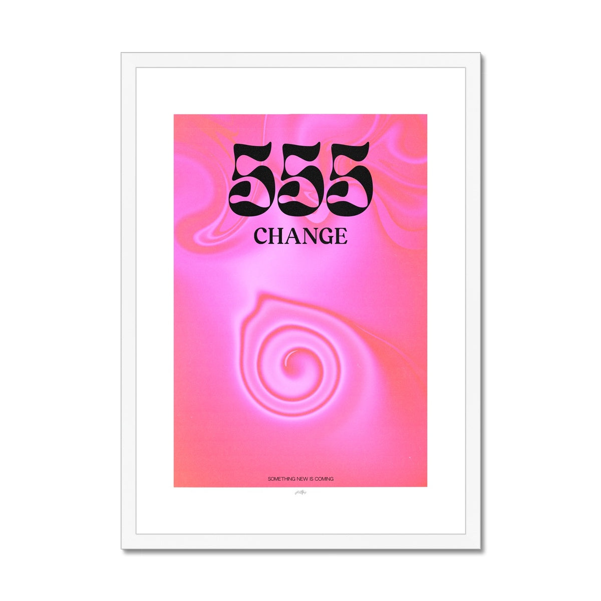 An angel number art print with a gradient aura. Add a touch of angel energy to your walls with a angel number auras. The perfect wall art posters to create a soft and dreamy aesthetic with your apartment or dorm decor. 555 Change: Something New Is Coming.