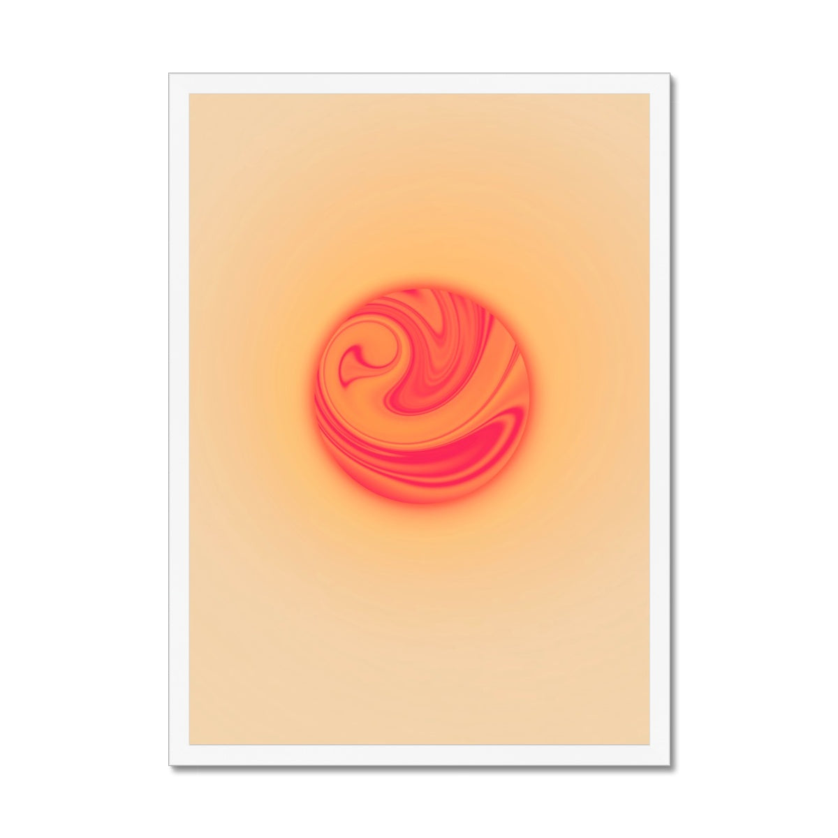 Sunset gradient aura wall art prints featuring warped pastel gradients. Colorful aura gradient posters perfect as aesthetic dorm and apartment decor.