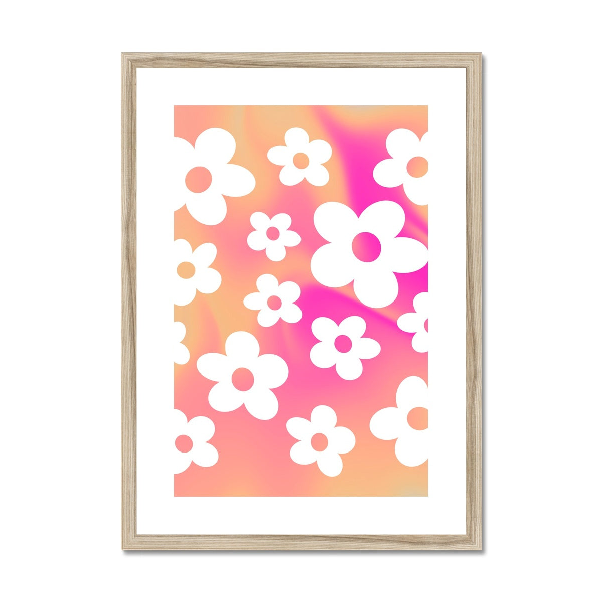 Sunset Daisies Framed & Mounted Print