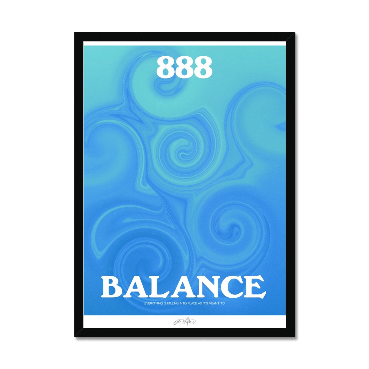 An angel number art print with a gradient aura. Add a touch of angel energy to your walls with a angel number auras. The perfect wall art posters to create a soft and dreamy aesthetic with your apartment or dorm decor. 888 Balance: Everything Is Falling Into Place As It’s Meant To Be.