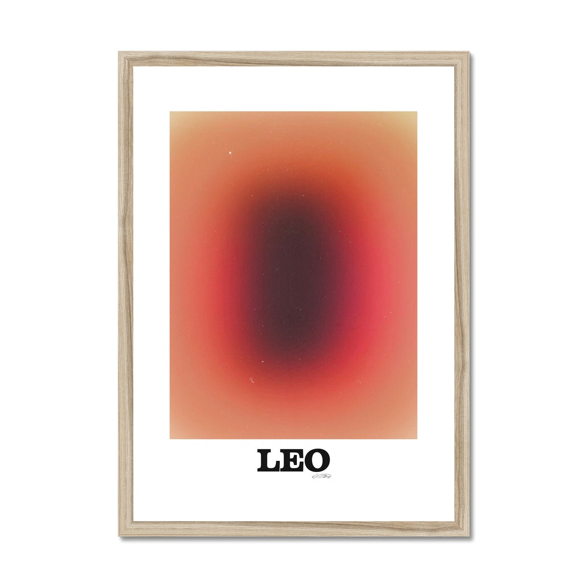 Leo Aura art print by Les Muses. Zodiac sign wall art. Aesthetic gradient star sign poster. Astrology artwork collection.