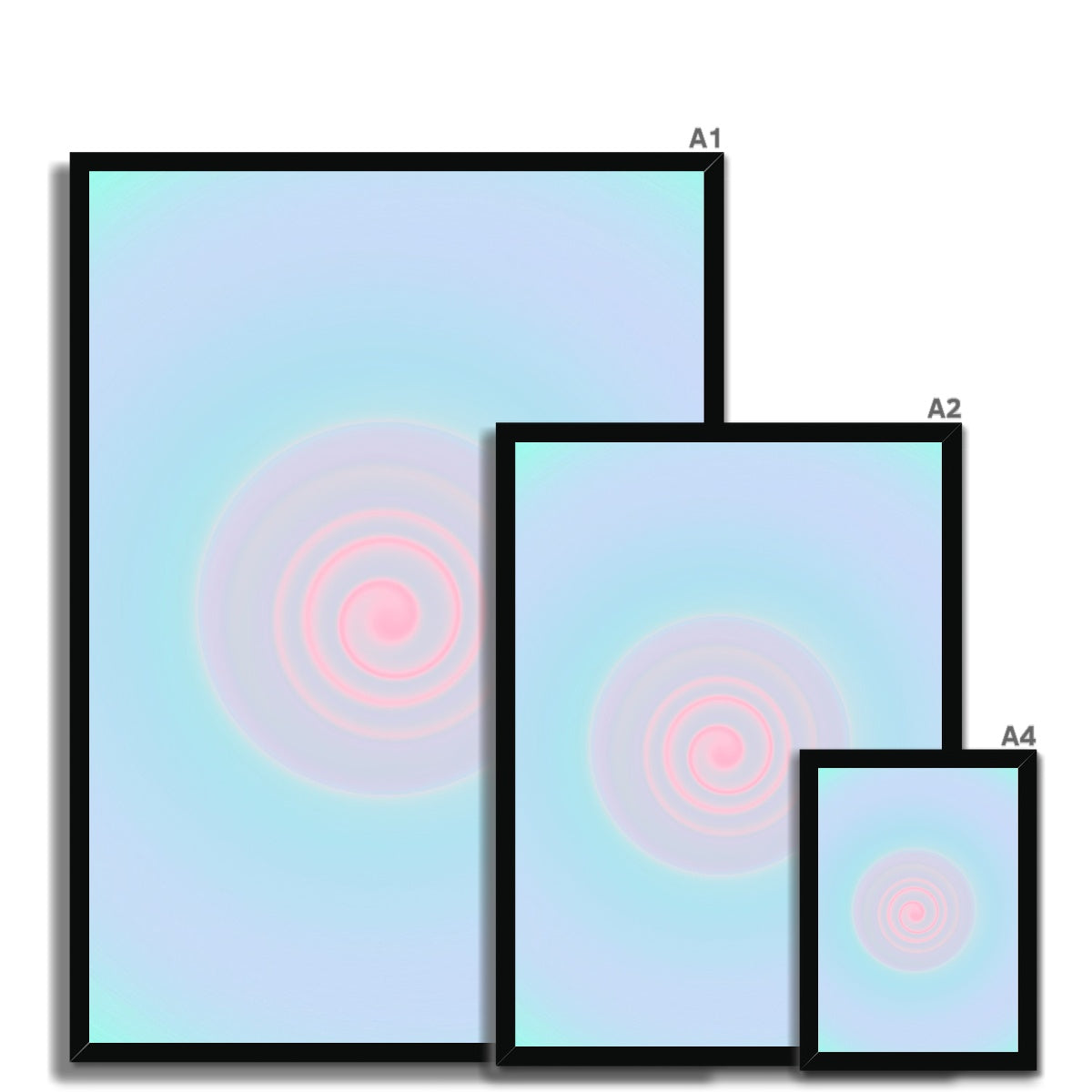 Sunset gradient aura wall art prints featuring warped pastel gradients. Colorful aura gradient posters perfect as aesthetic dorm and apartment decor.