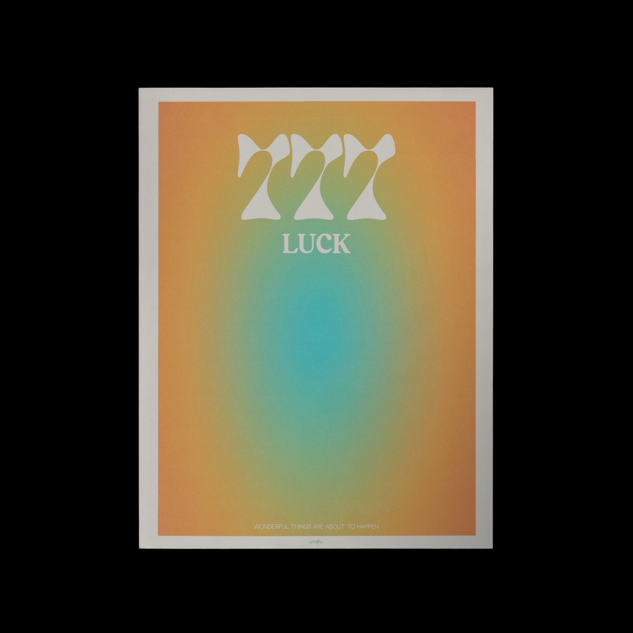 © les muses / An angel number art print with a gradient aura. Add a touch of angel energy to your walls with a angel number auras. The perfect wall art posters to create a soft and dreamy aesthetic with your apartment or dorm decor. 777 Luck: Wonderful Things Are About To Happen