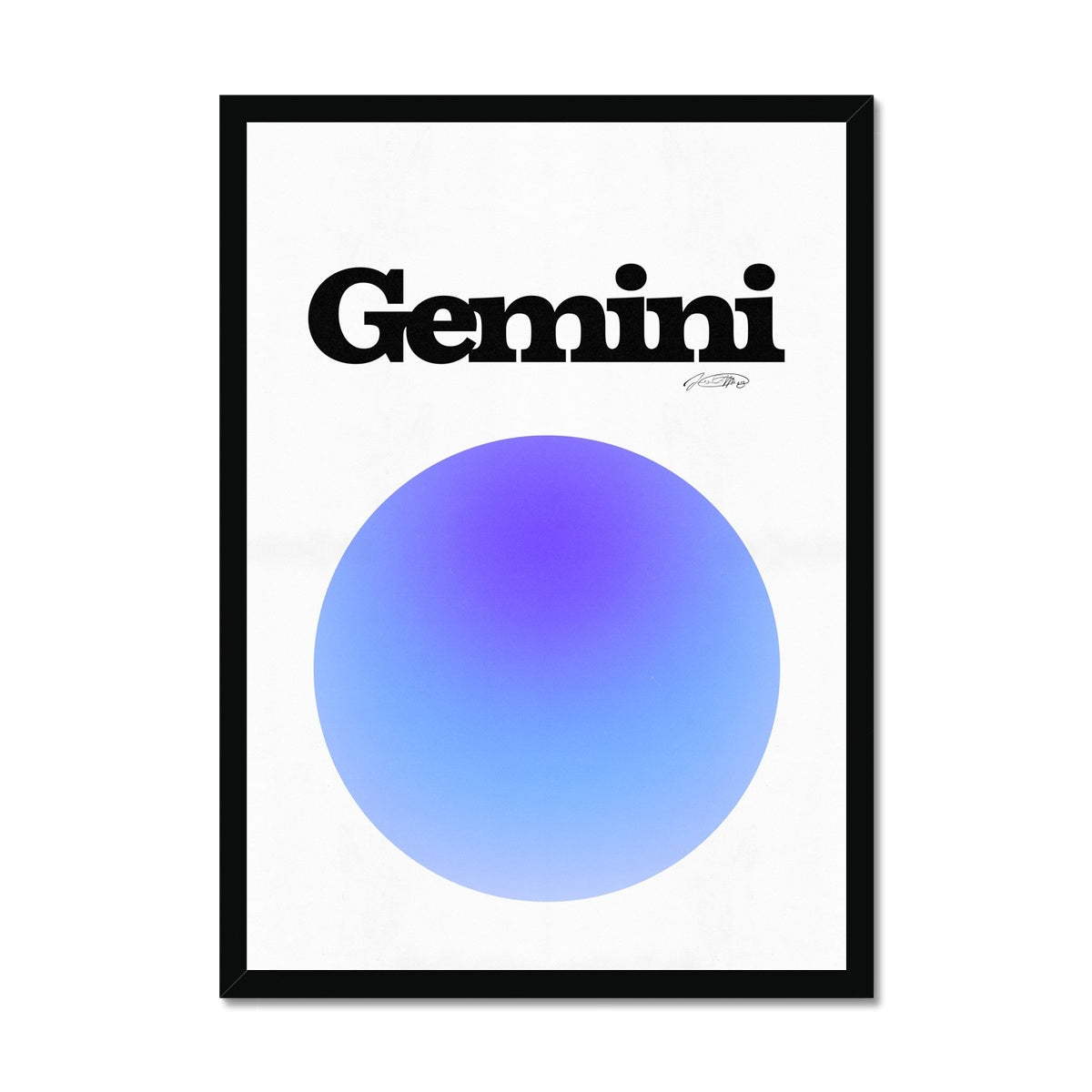 Our Gemini Aura art print is the perfect wall art to show off your star sign. Find a zodiac gradient print or poster in our astrology collection.