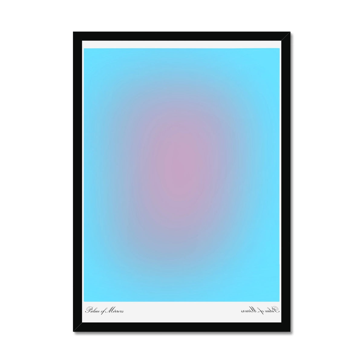 Dreamy gradient aura wall art prints featuring color clouds of pastel gradients. The rectangular layers of light and shadow appear to recede similar to an infinity mirror. Our colorful aura gradient posters are a stunning addition to any home.