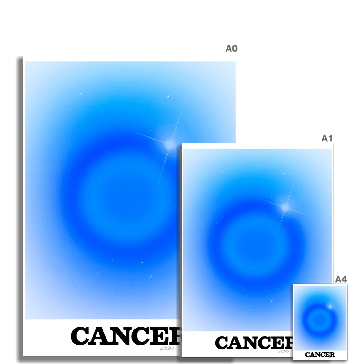 Our Cancer Aura art print is the perfect wall art to show off your star sign. Find a zodiac gradient print or poster in our astrology collection.