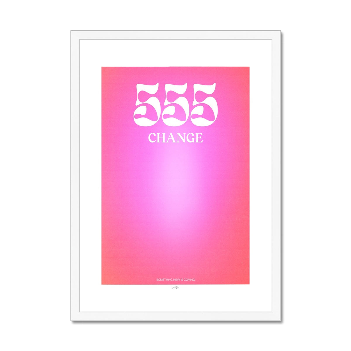 An angel number art print with a gradient aura. Add a touch of angel energy to your walls with a angel number auras. The perfect wall art posters to create a soft and dreamy aesthetic with your apartment or dorm decor. 555 Change: Something New Is Coming.